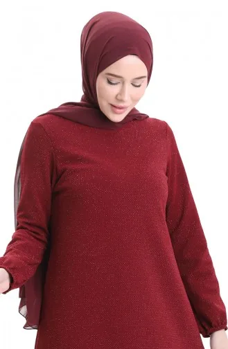 Seizoenstuniek Met Elastische Mouwen 8753-02 Claret Red 8753-02