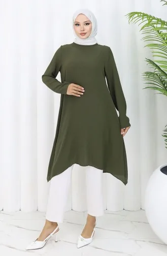 Tunique Princesse Asymétrique 4101-02 Vert Foncé 4101-02