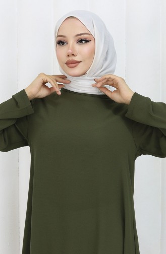 Asimetrik Prenses Tunik 4101-02 Koyu Yeşil