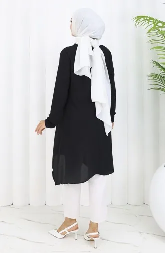 Tunique Princesse Asymétrique 4101-04 Noir 4101-04