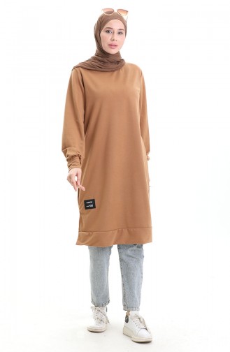 Armalı Tunik 0012-22 Sütlü kahve