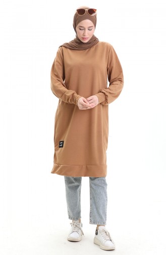 Armalı Tunik 0012-22 Sütlü kahve