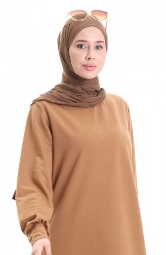 Armalı Tunik 0012-22 Sütlü kahve