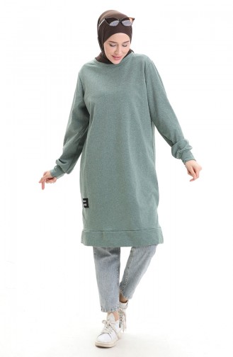 Armalı Tunik 0012-28 Çağla Yeşili