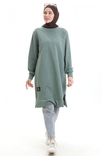 Armalı Tunik 0012-28 Çağla Yeşili