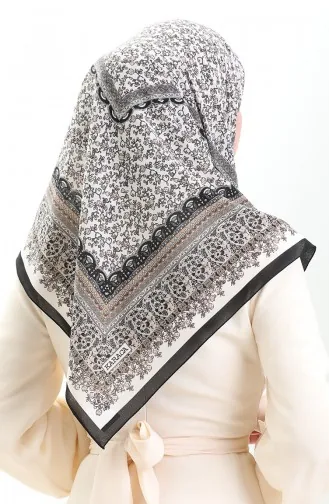 Karaca Gemusterter Chiffonschal 81019-12 Schwarz Weiß 81019-12