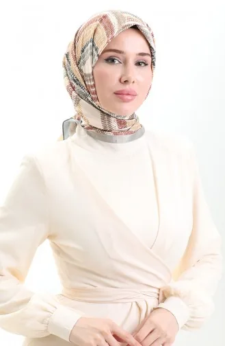 Écharpe En Rayonne Karaca 81055-02 Vert Moutarde 81055-02