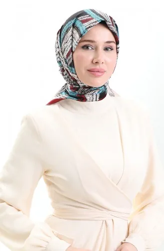 Karaca Rayon Scarf 81055-03 Claret Red Petrol 81055-03