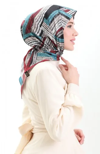 Karaca Rayon Scarf 81055-03 Claret Red Petrol 81055-03