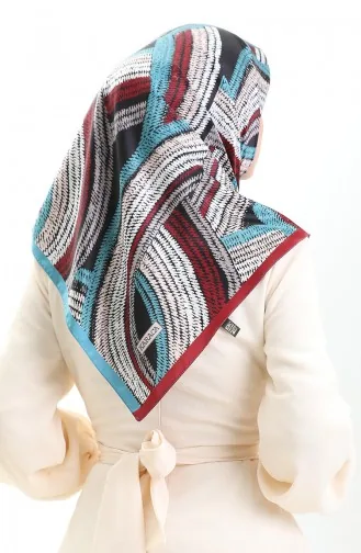 Karaca Rayon Scarf 81055-03 Claret Red Petrol 81055-03