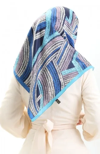 Écharpe En Rayonne Karaca 81055-08 Bleu Marine Saxe 81055-08