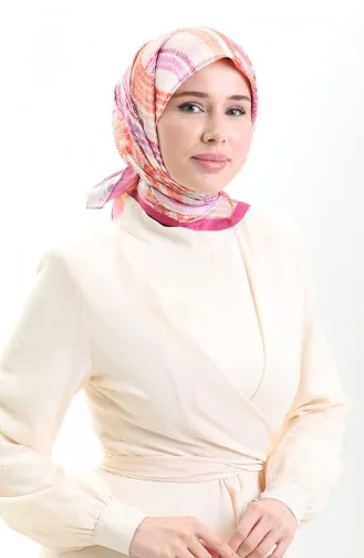 Karaca Rayon Sjaal 81055-10 Fuchsia Oranje 81055-10