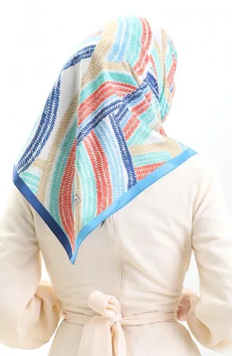 Karaca Echarpe Rayonne 81055-12 Bleu Marine Orange 81055-12