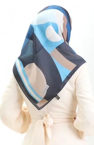 وشاح كاراجا الناعم 81056-02 أسود أزرق 81056-02