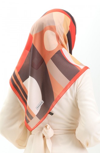 Karaca Soft Eşarp 81056-03 Oranj Siyah
