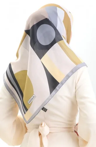Karaca Soft Scarf 81056-11 Gray Mustard 81056-11