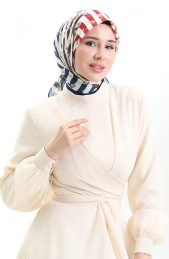 Karaca Weicher Schal 81057-05 Marineblau Weiß 81057-05