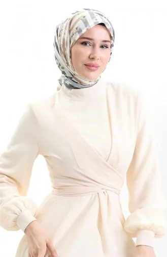 Écharpe Douce Karaca 81057-06 Gris Blanc 81057-06