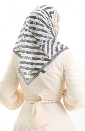 Écharpe Douce Karaca 81057-06 Gris Blanc 81057-06