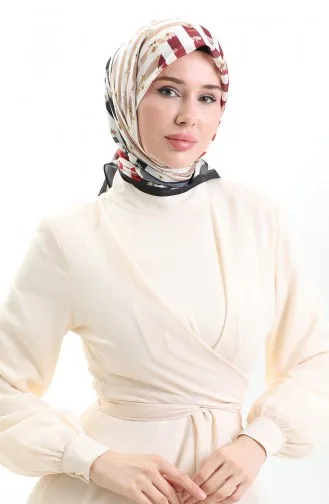 Karaca Zachte Sjaal 81057-07 Zwart Rood 81057-07