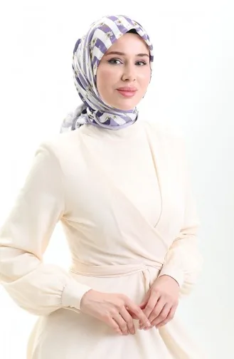 Karaca Soft Scarf 81057-08 Lilac White 81057-08