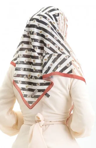 Karaca Soft Eşarp 81057-15 Kiremit Beyaz