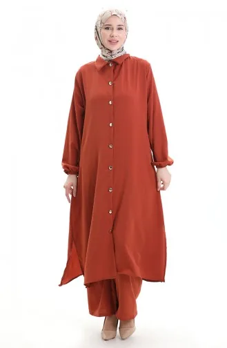 Geknoopte Lange Tuniekbroek Tweedelig Set 0089-07 Tegel 0089-07