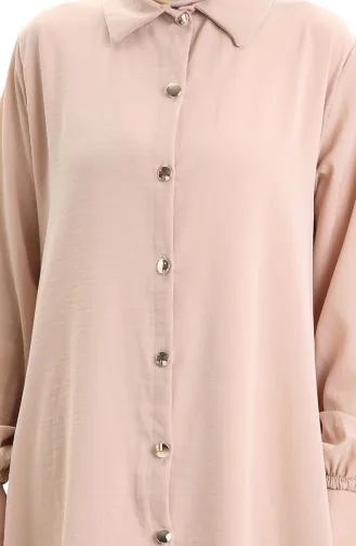 Zweiteiliger Anzug Mit Langer Tunika Und Hose 0089-09 Nerz 0089-09