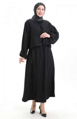 Ensemble Deux Pièces Chemisier Et Jupe En Dentelle 2066-01 Noir 2066-01