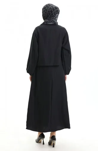 Ensemble Deux Pièces Chemisier Et Jupe En Dentelle 2066-01 Noir 2066-01