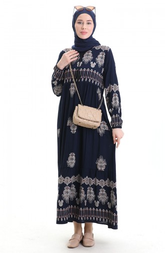 Robe Hijab Bleu Marine 4078-03