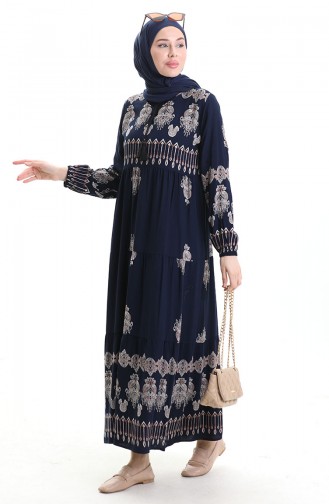 Robe Hijab Bleu Marine 4078-03
