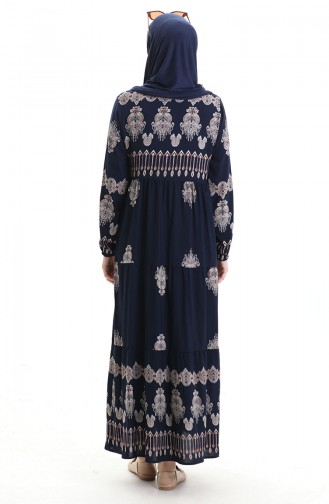Robe Hijab Bleu Marine 4078-03