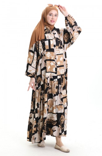 Robe Hijab Café au lait 2067-01