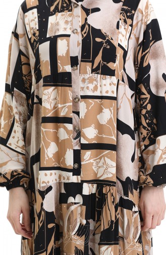 Robe Hijab Café au lait 2067-01