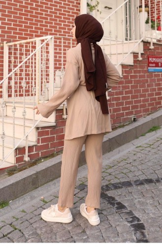 Ensemble Kimono Avec Détails De Poche Vison 733