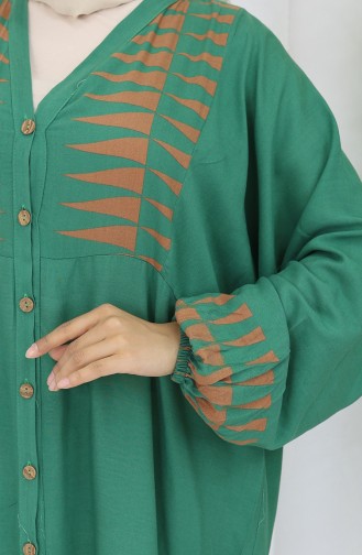 Robe Hijab Vert emeraude 0075-01