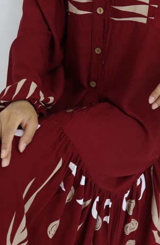 Robe Hijab Bordeaux 0075-04