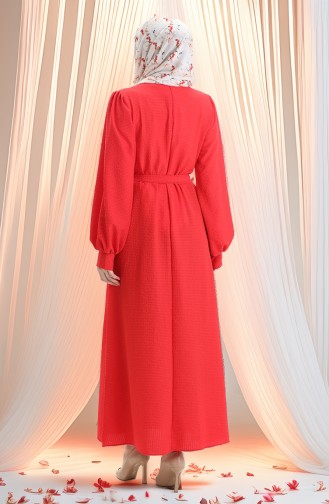 Rot Hijab Kleider 2043-01
