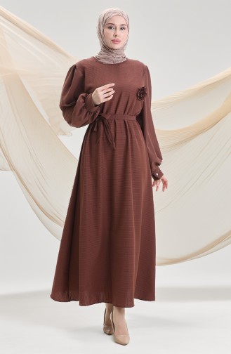 Braun Hijab Kleider 2043-03