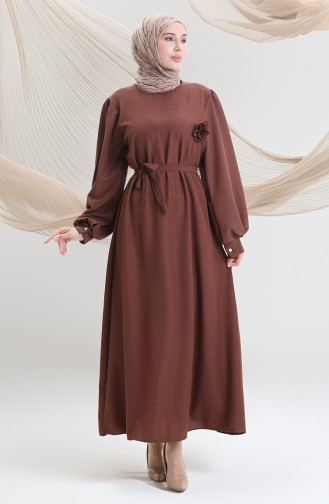 Braun Hijab Kleider 2043-03