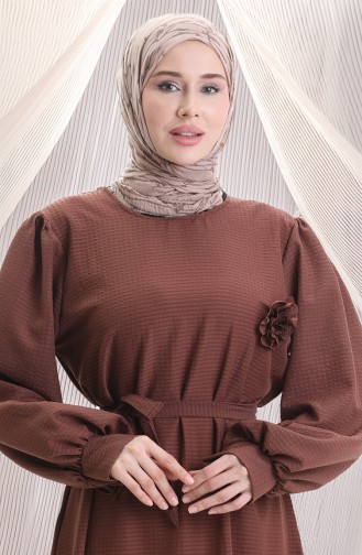 Braun Hijab Kleider 2043-03