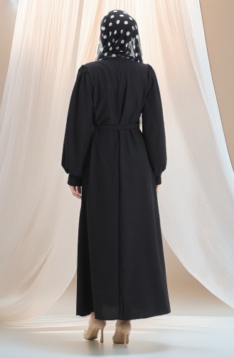 Schwarz Hijab Kleider 2043-04