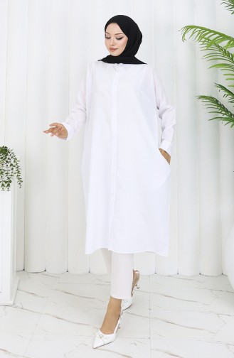 Reglan Kol Tunik 4066-02 Beyaz