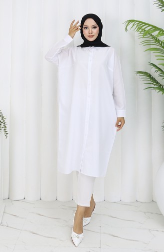 Reglan Kol Tunik 4066-02 Beyaz