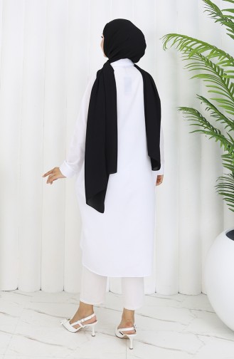Reglan Kol Tunik 4066-02 Beyaz