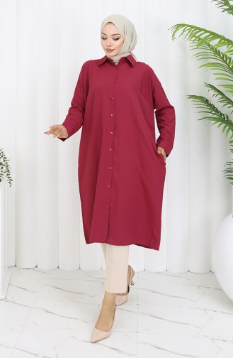 Reglan Kol Tunik 4066-13 Bordo