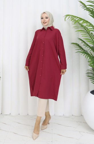 Reglan Kol Tunik 4066-13 Bordo