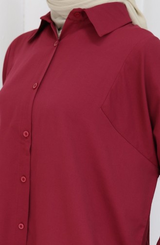 Reglan Kol Tunik 4066-13 Bordo