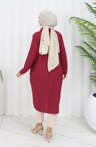 Reglan Kol Tunik 4066-13 Bordo